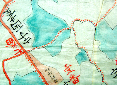 明治9年（1876）下総國印旛郡亀崎村絵図の写真