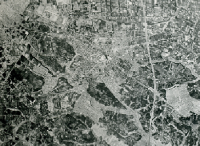 四街道の航空写真（昭和55年）