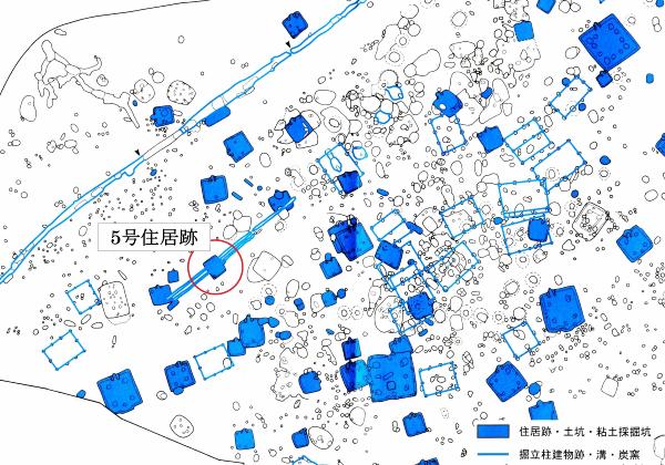 遺構配置図（奈良・平安時代以降）の写真