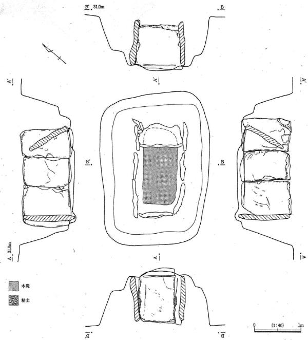 鶴口二号墳石棺展開図の写真