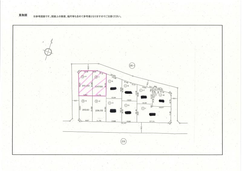 見取図（美しが丘1-13-6、7）の画像
