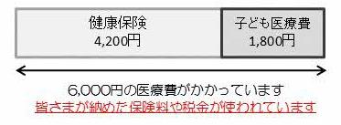 上記ケースでの医療費の負担割合を示した図