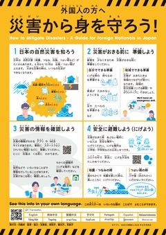 やさしい日本語の防災ポスター