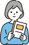 テキストを持った女性のイラスト