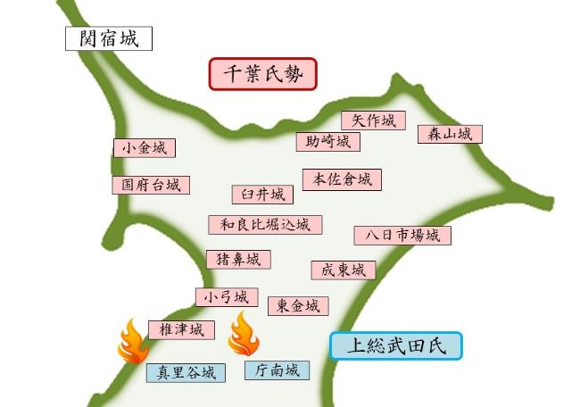 戦国時代 上総・下総国主要城館略図の写真