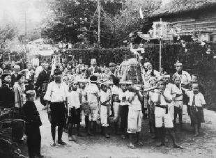 栗山の秋祭り 昭和30年代の写真